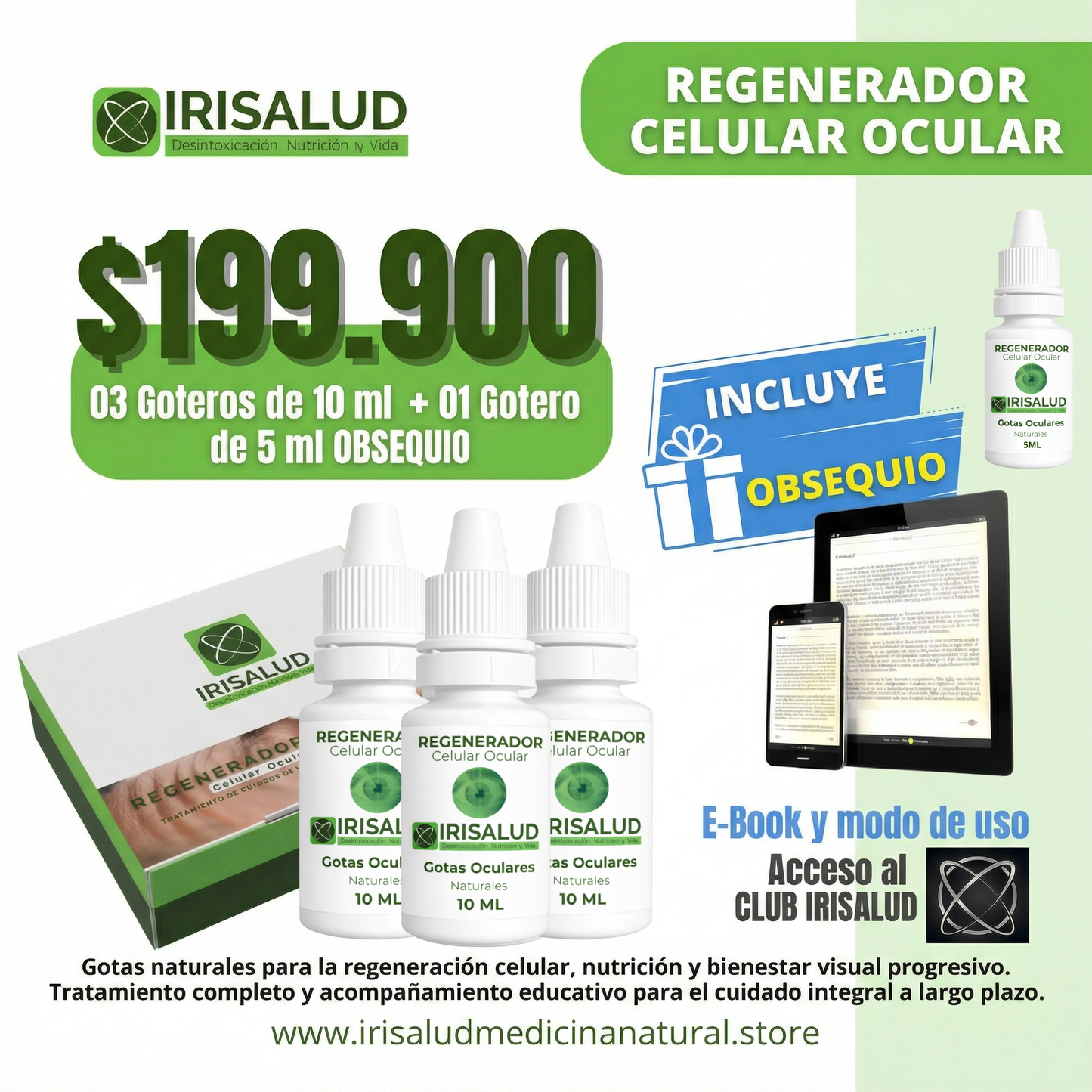 Regenerador Celular Ocular Irisalud – Tratamiento condiciones visuales