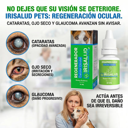 Irisalud Pets Regenerador Celular Ocular | Tratamiento condiciones visuales Perros , Gatos y Aves.