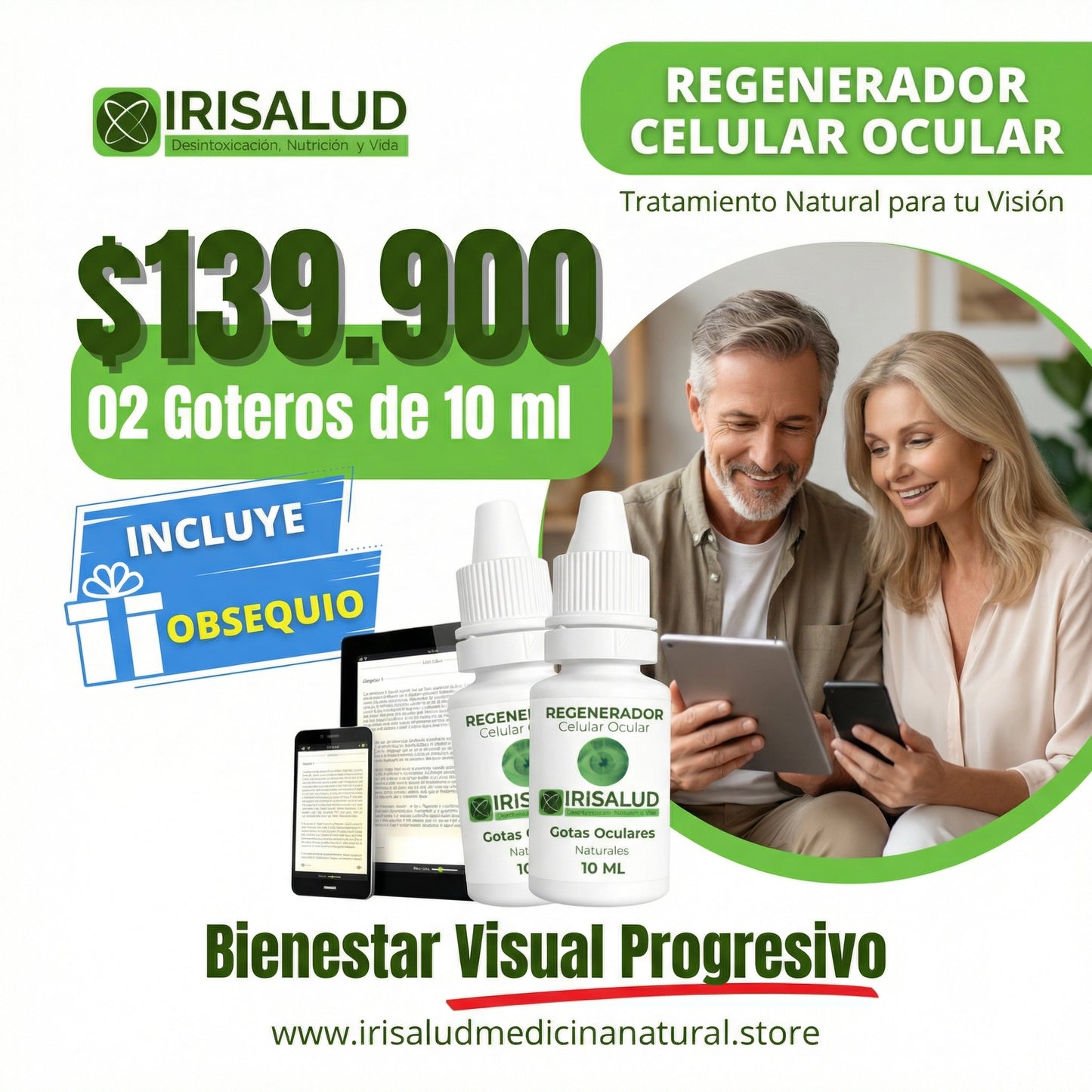Regenerador Celular Ocular Irisalud – Tratamiento condiciones visuales